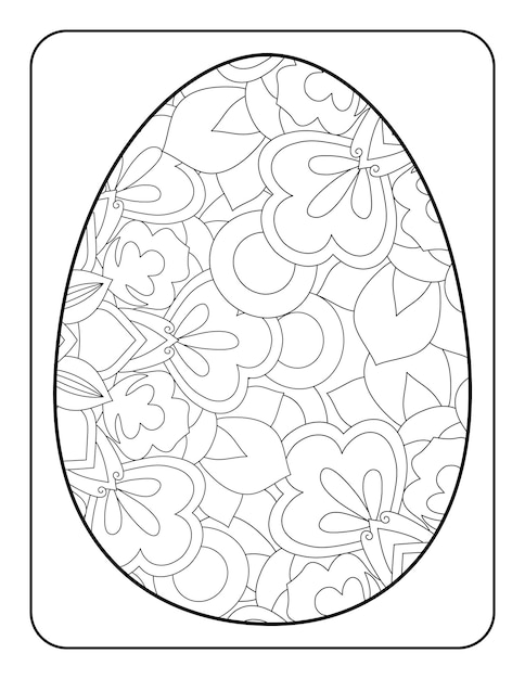 Easter egg coloring page Easter bunny coloring page Easter coloring page for adults and kids