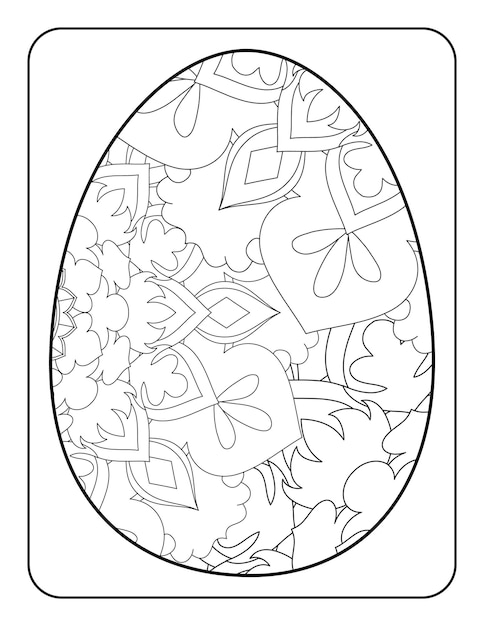 Easter egg coloring page Easter bunny coloring page Easter coloring page for adults and kids