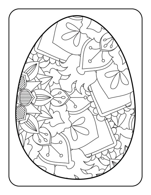 Easter egg coloring page Easter bunny coloring page Easter coloring page for adults and kids