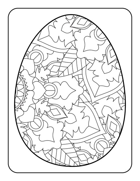 Easter egg coloring page Easter bunny coloring page Easter coloring page for adults and kids