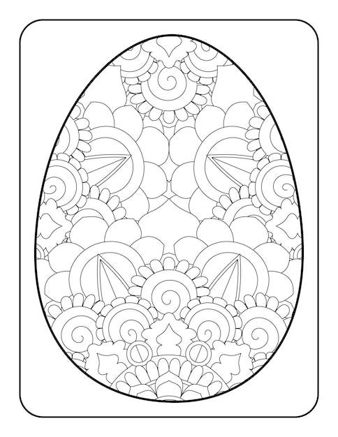 Easter egg coloring page Easter bunny coloring page Easter coloring page for adults and kids