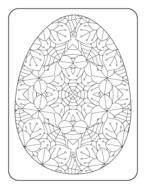 Easter egg coloring page Easter bunny coloring page Easter coloring page for adults and kids