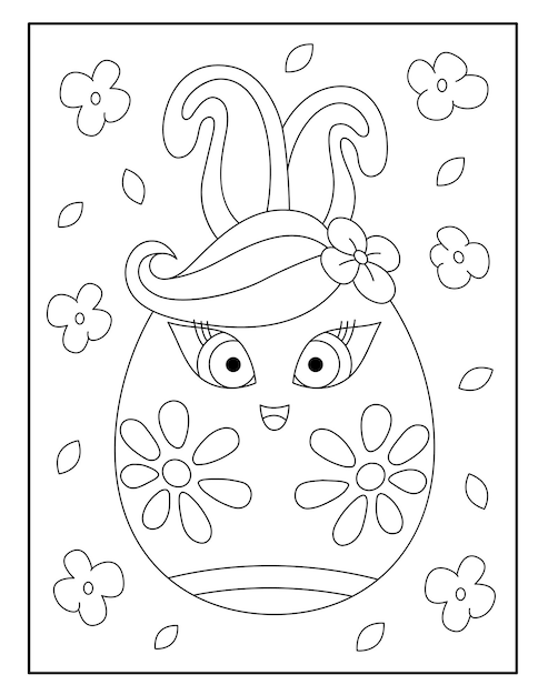 Easter egg coloring pages for kids