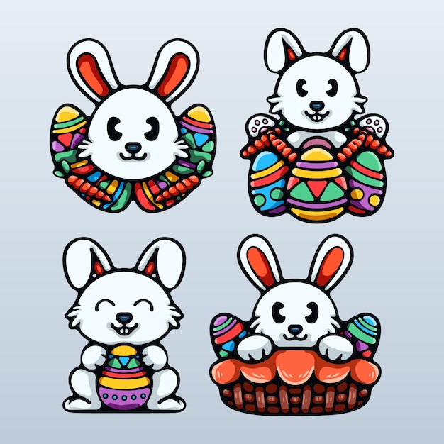 Easter Egg And Rabbit Character Collection