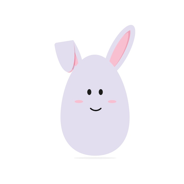 Easter egg and rabbit ears. Vector graphics