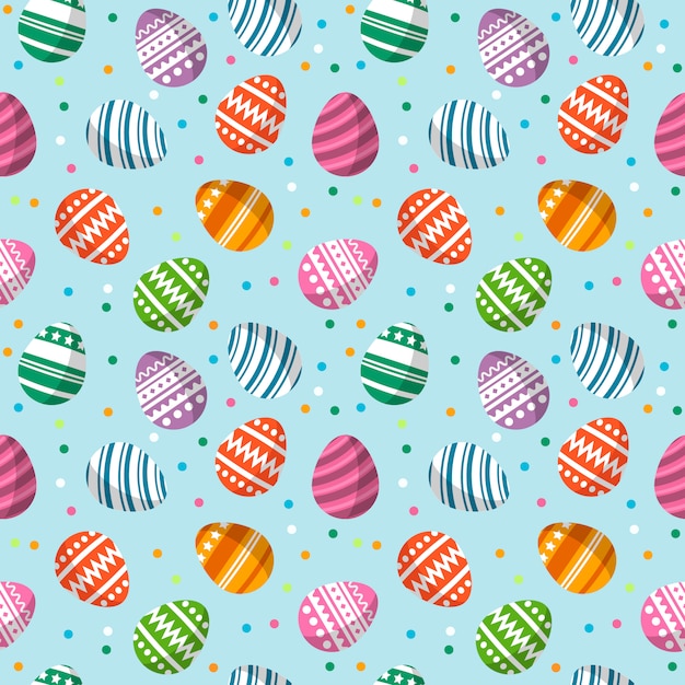 Vector easter egg seamless pattern illustration vector