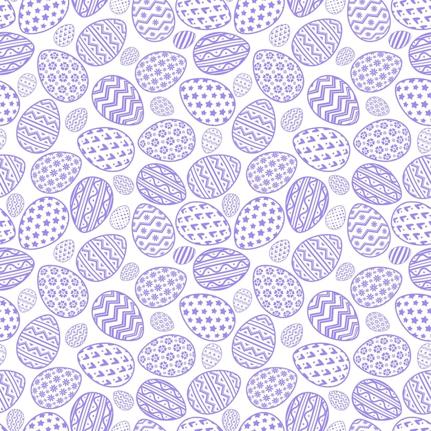 Vector easter egg seamless pattern for printing on promotion banner greeting card fabric scrapbooking decoration gift wrap sale party poster stamp label 10 eps