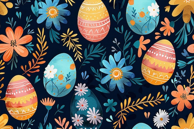 Easter Egg Seamless Pattern Vector