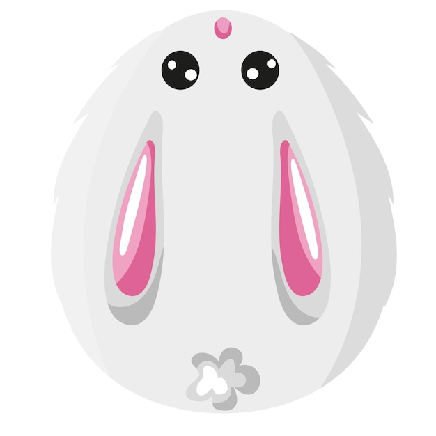 Easter egg template painted with animal motifs ie colored like a rabbit for posters banners