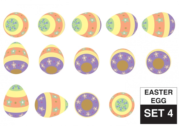 Easter egg vector set