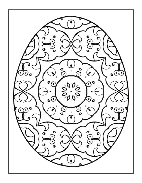 Easter Egg with Floral Pattern coloring page