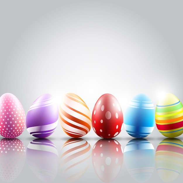 Easter eggs background template