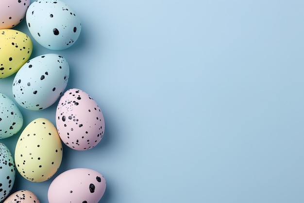 Vector easter eggs on a bright background easter celebration concept