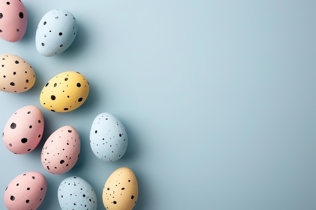 Vector easter eggs on a bright background easter celebration concept