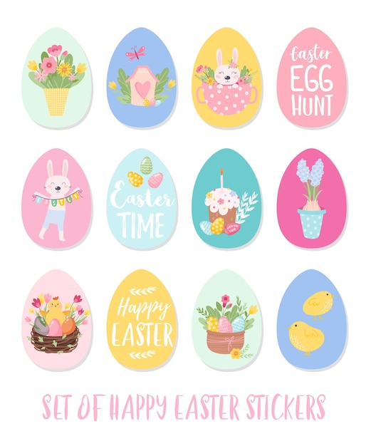 Easter eggs for Easter holidays design Happy Easter day vector clip art for your design project