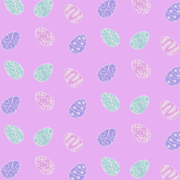 Easter eggs pattern Happy Easter Vector illustration