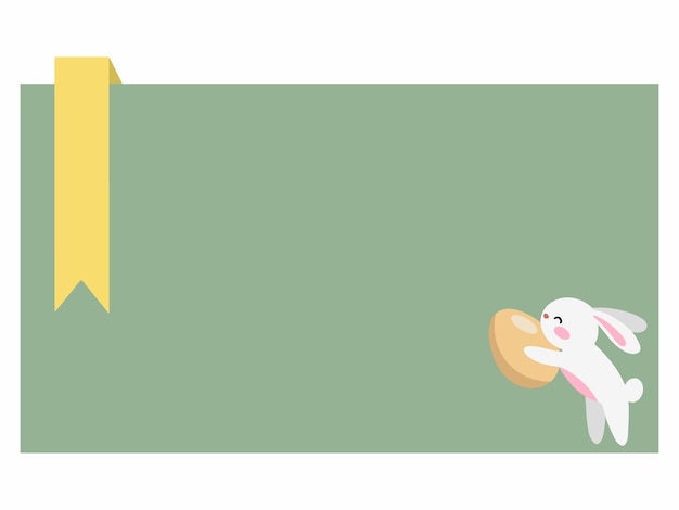 Easter Eggs Ribbon Frame Background