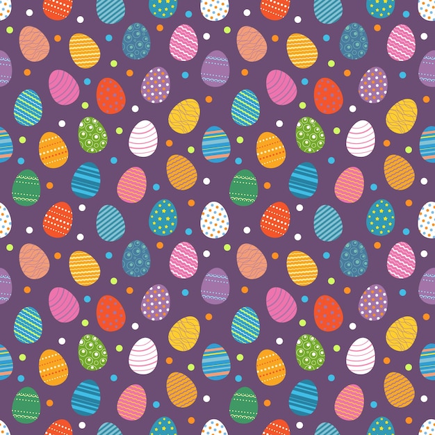 Easter eggs seamless pattern. Easter eggs for Easter holidays design concept