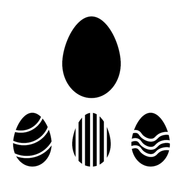 Easter eggs vector icons