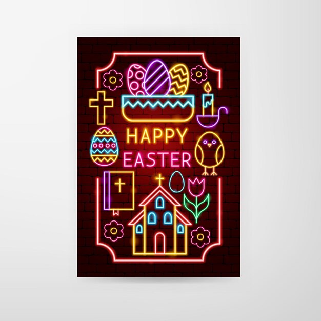 Easter Neon Flyer Concepts