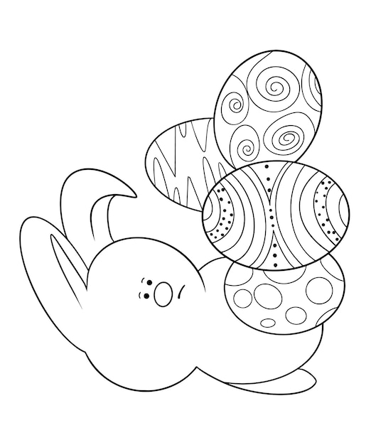 Easter Rabbit  Coloring Page