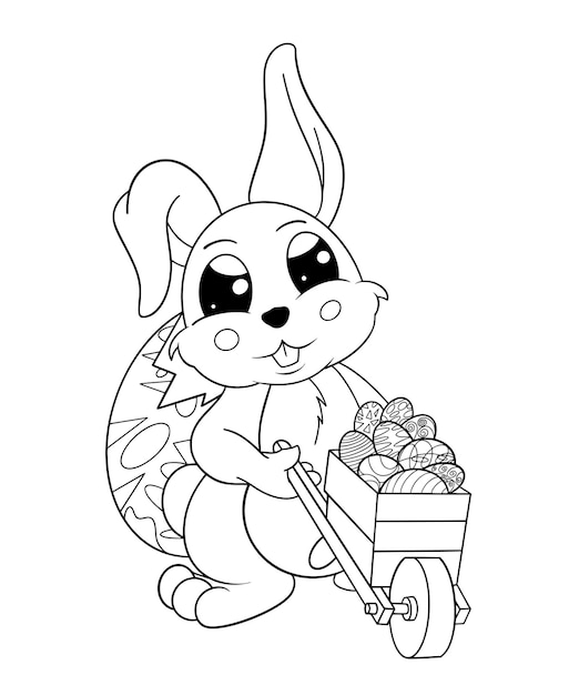 Easter Rabbit  Coloring Page