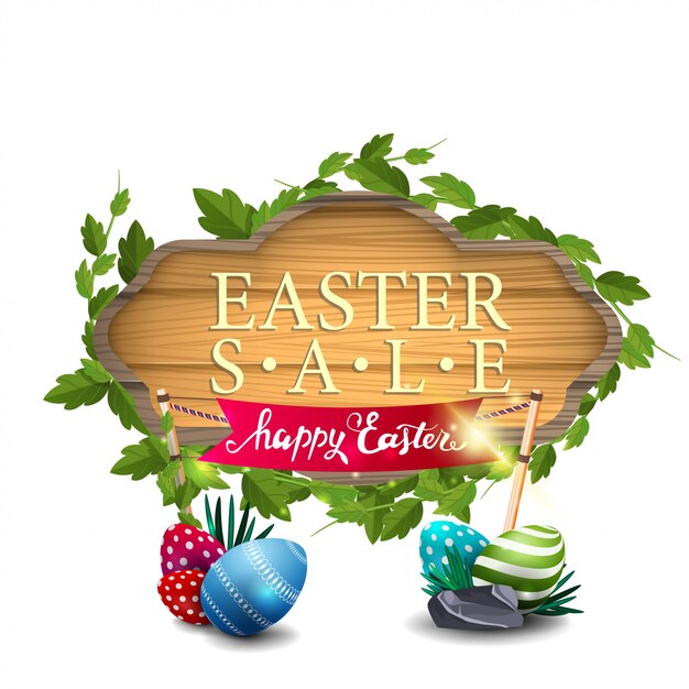 Vector easter sale banner 