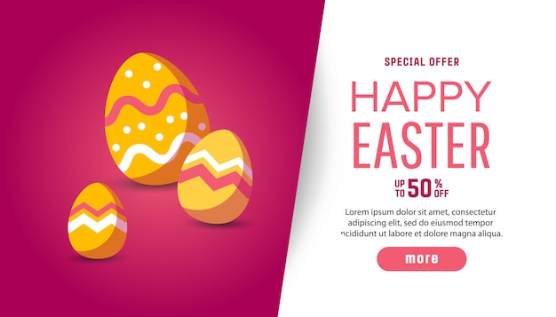 Easter sale card template 