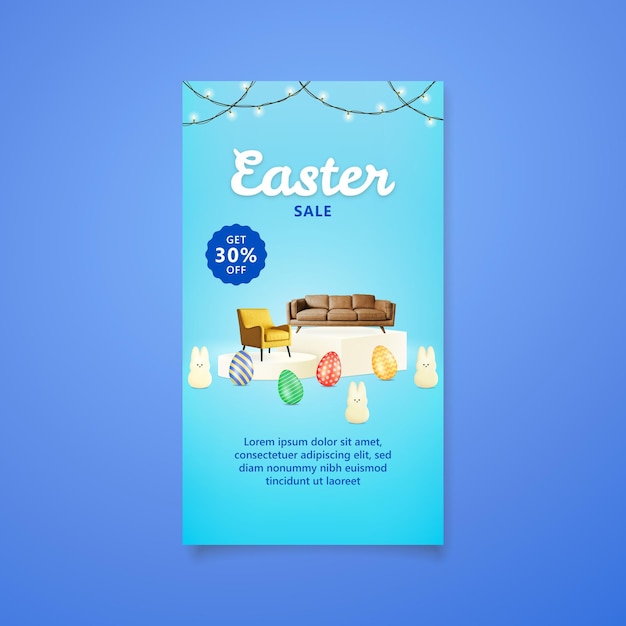 Vector easter sale ig stories