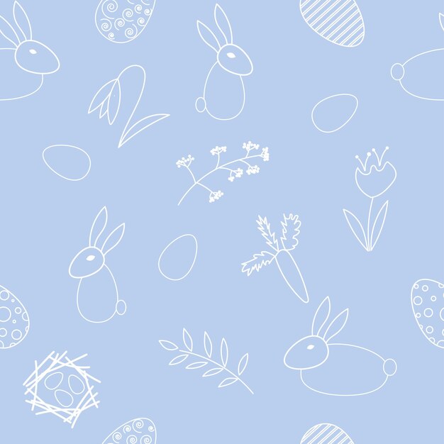 Easter seamless pattern with eggs