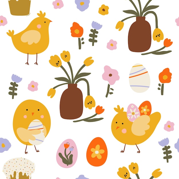 Easter seamless pattern