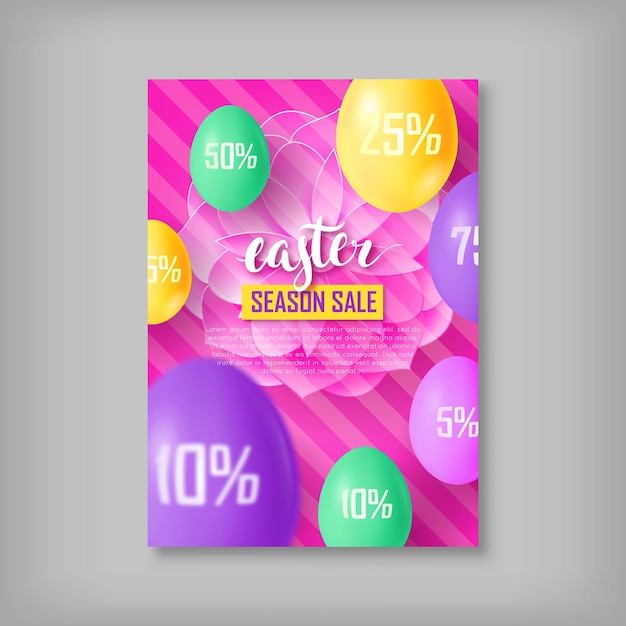 Vector easter season sale card