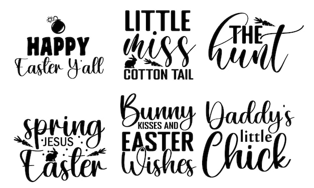 Easter SVG Design Bundle Easter Quotes Bundle Easter Tshirt Design Bunny Tshirt