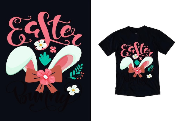 easter t shirt design and Easter eggs spring flower