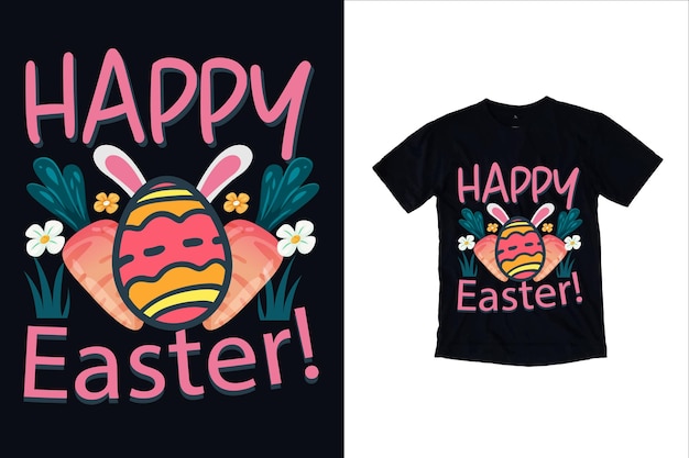 easter t shirt design and Easter eggs spring flower