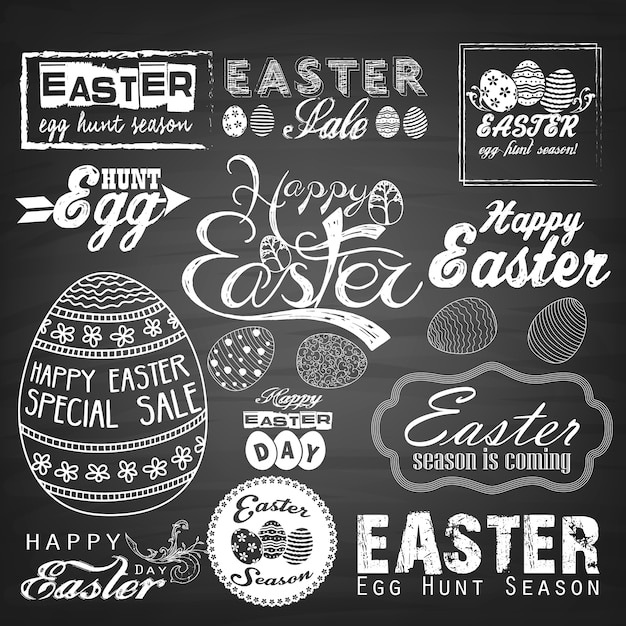 Easter Typographical background