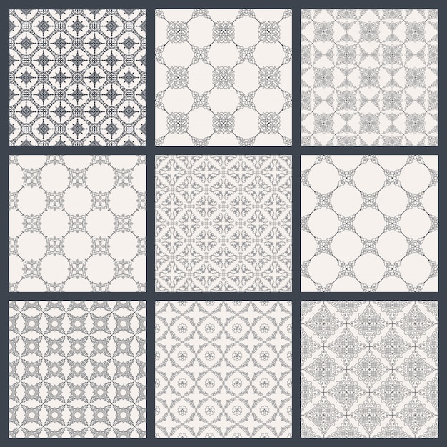 Eastern backgrounds seamless patterns