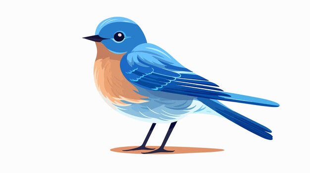 Vector eastern bluebird flat vector illustration clipart