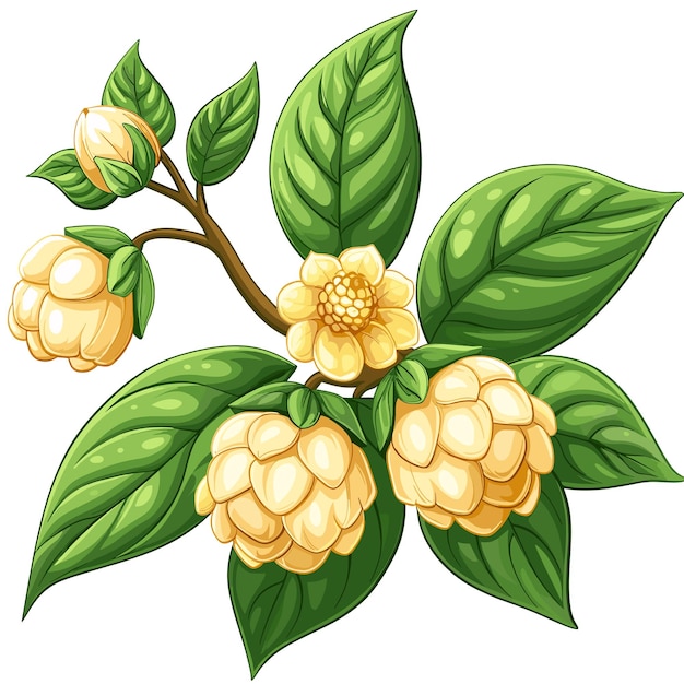 Eastern Mayapple Flat Colors Cartoon Icon Isolated Transparent Background Images