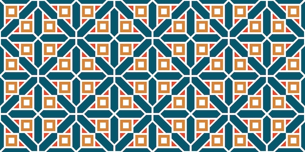 Eastern seamless pattern with geometric shapes