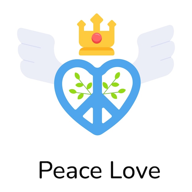 Easy to edit flat icon of peace vote