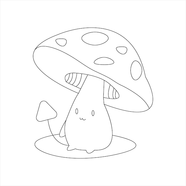 easy forest mushroom art design