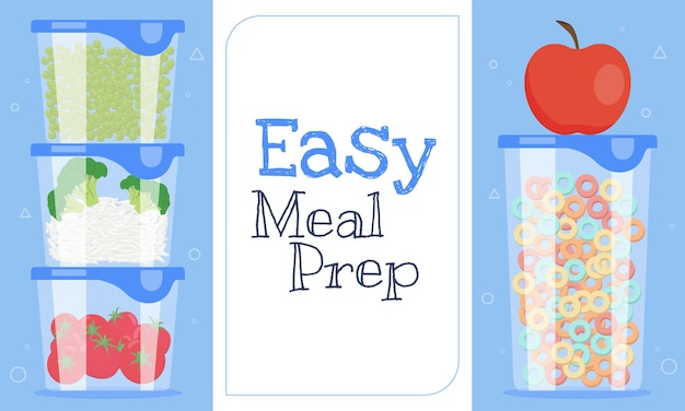 Easy meal prep horizontal  template