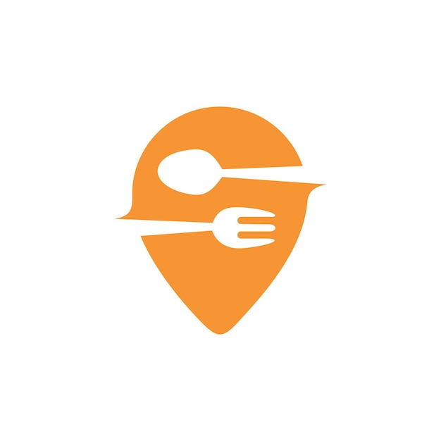 Eat Finder Symbol Icon Vector Logo Template