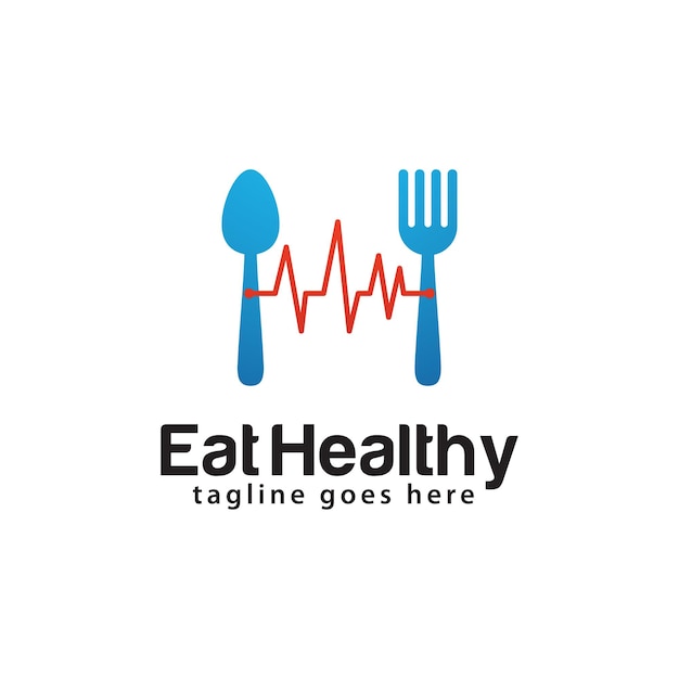 Eat Healthy logo design template