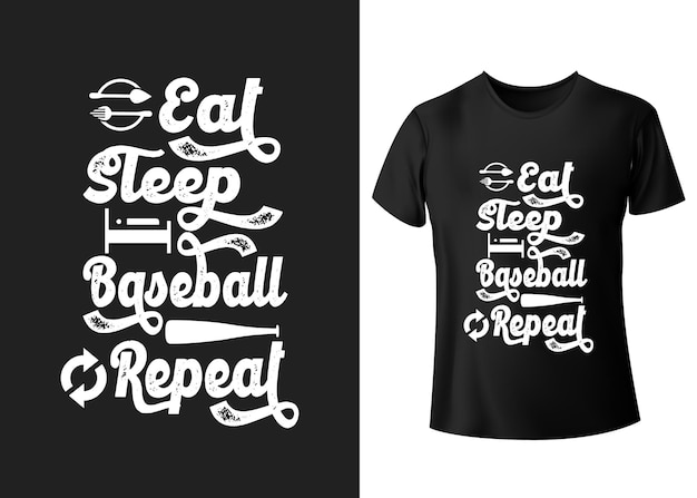 Eat Sleep baseball repeat Baseball tshirt design typography baseball tshirt design