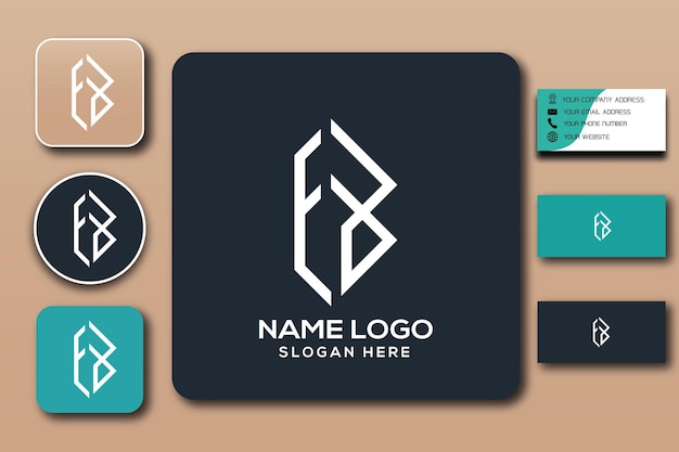 EB monogram logo template