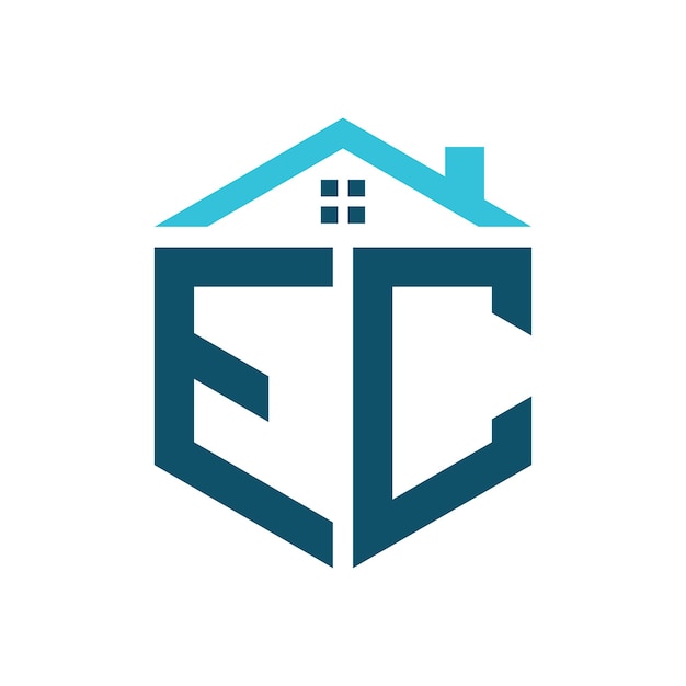 EC House Logo Design Template Letter EC Logo for Real Estate Construction or any House Related Business