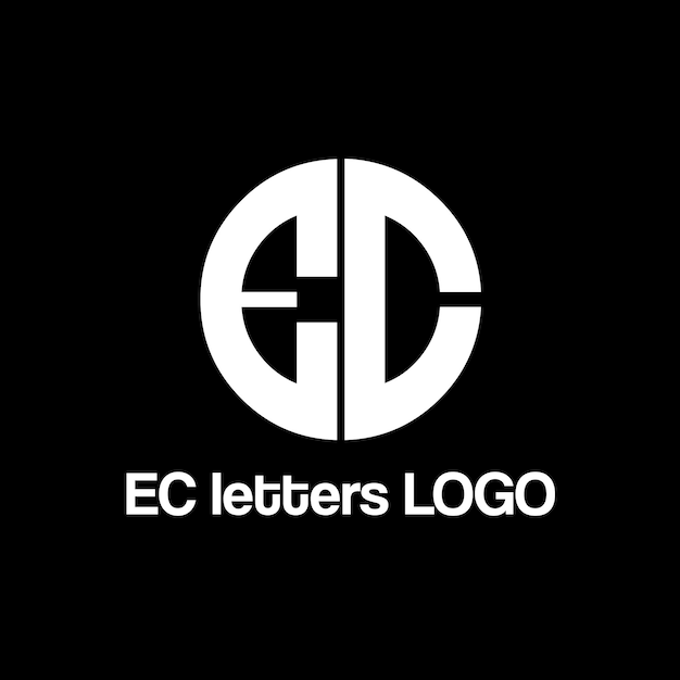 EC letters vector logo design