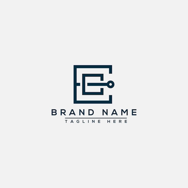 EC Logo Design Template Vector Graphic Branding Element